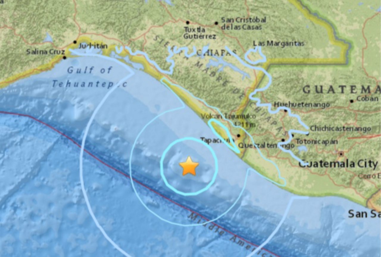 Registrado un terremoto de magnitud 5,6 frente a la costa de México