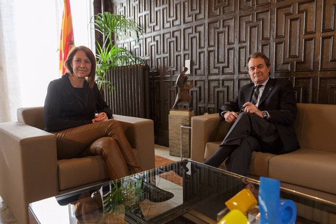 Marta Madrenas (alcaldesa de Girona) Artur Mas (CDC)