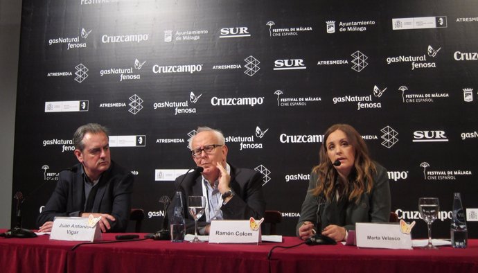 Ramón Colom en rueda de prensa de Fapae en el Festival de Cine de Málaga