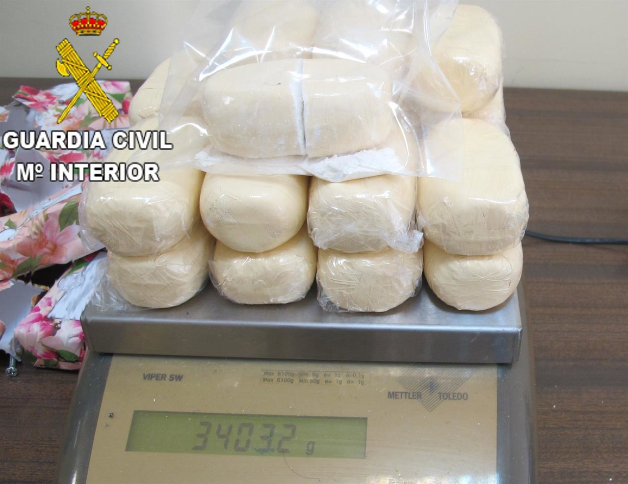 Cocaína oculta en pastillas de jabón simuladas