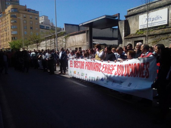 Manifestación de los ganaderos