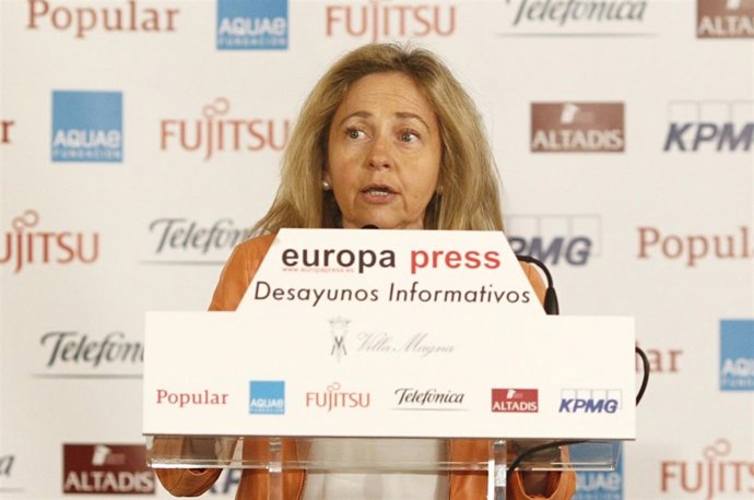 Consuelo Madrigal en los Desayunos de Europa Press