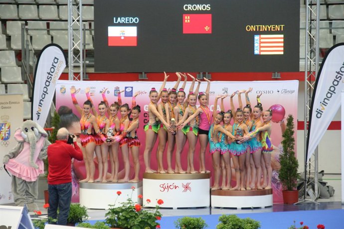 Foto del podio de la Copa de España 