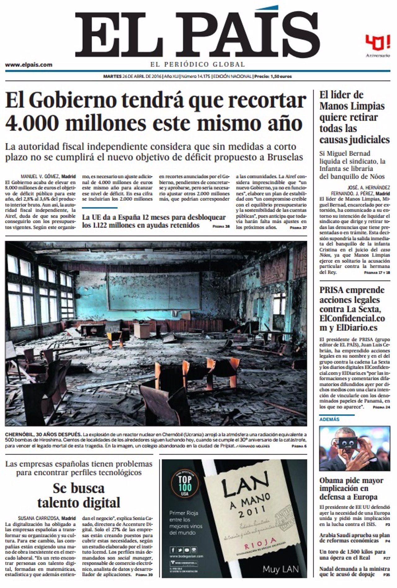 Portada El País