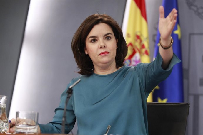 Soraya Sáenz de Santamaría tras el Consejo de Ministros