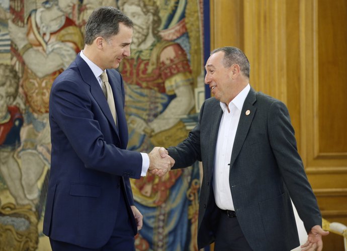 El rey Felipe VI ha recibido al portavoz de Compromís, Joan Baldoví