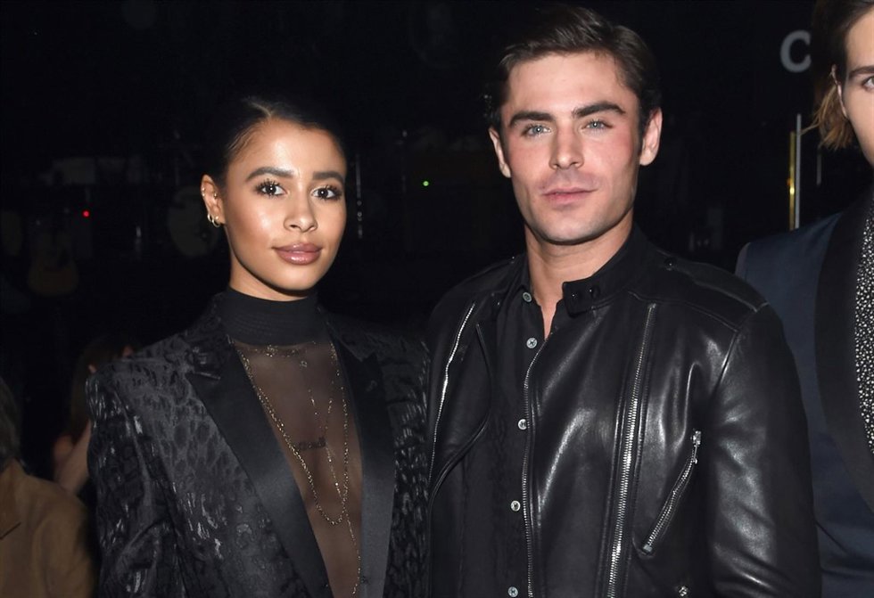 LOS ANGELES, CA - FEBRUARY 10: Model Sami Miro (L), in Saint Laurent by Hedi Sli