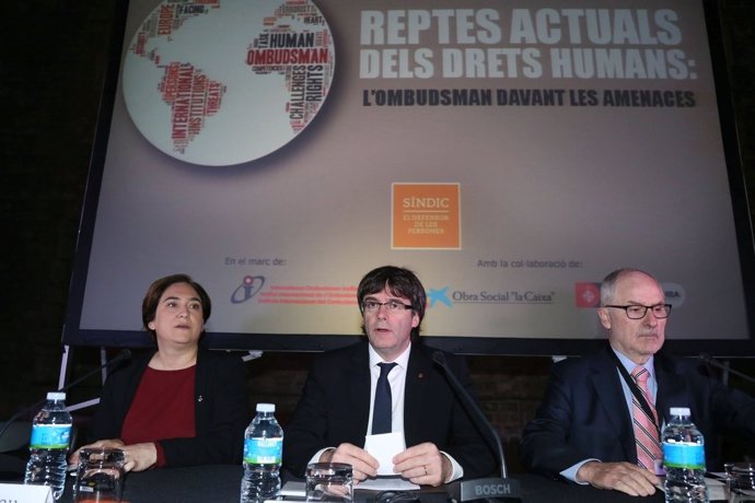 Ada Colau, Carles Puigdemont, Rafael Ribó