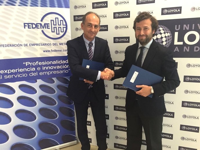 Firma del acuerdo entre Fedeme y Loyola