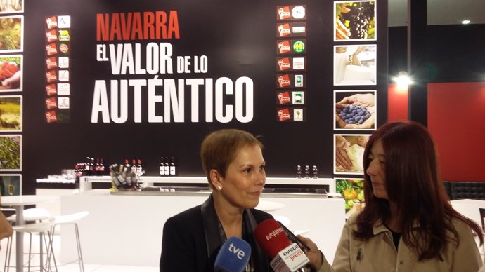 La presidenta de Navarra U.Barkos en Alimentaria