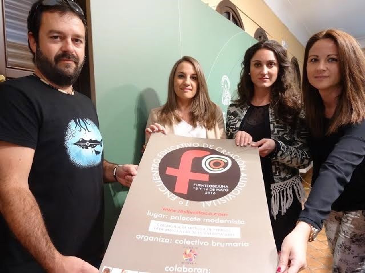 Ruiz (izda.), junto a Gómez (centro), durante la presentación del evento