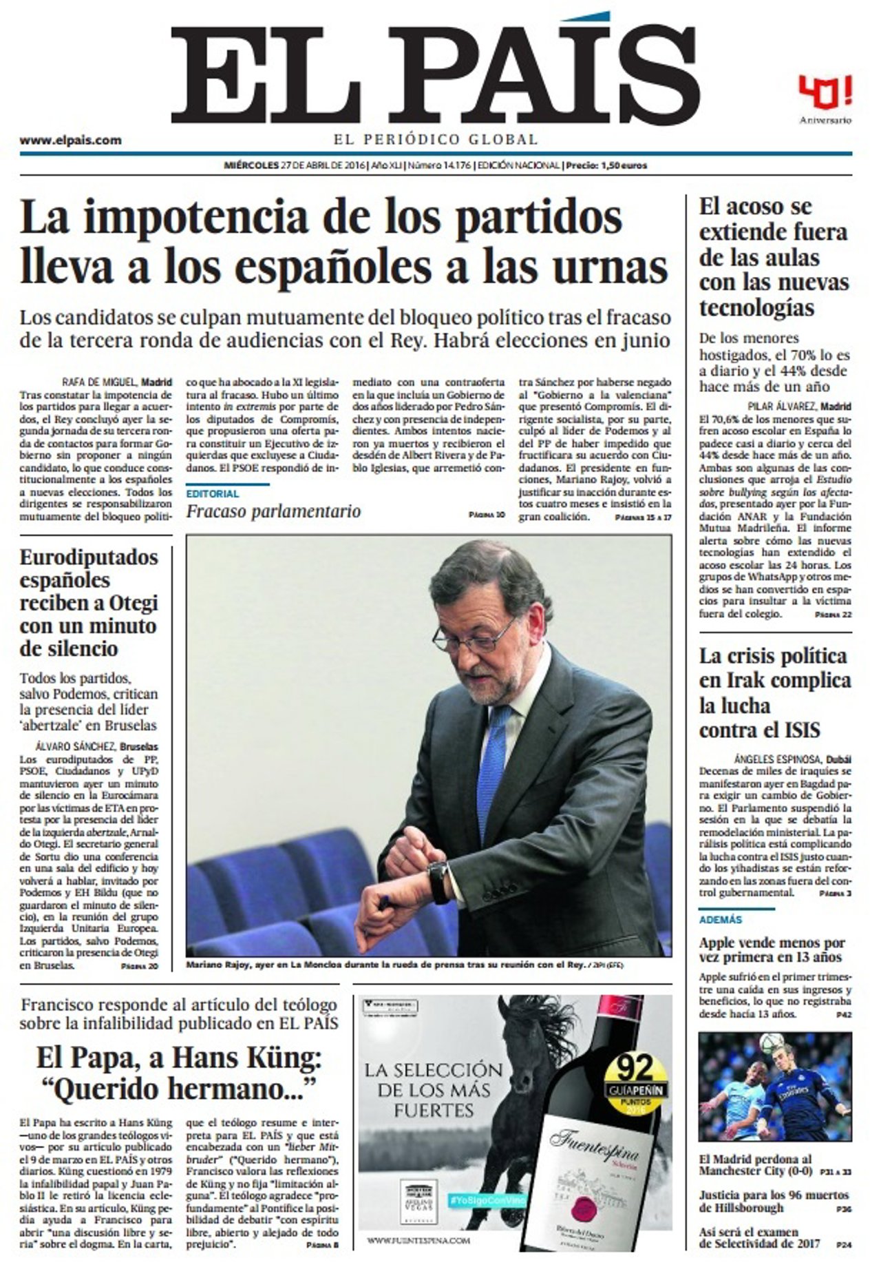 Portada El País