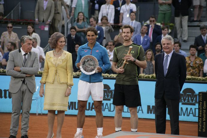 Manuel Santana, Reina Sofía, Rafael Nadal, Andy Murray, final mutua Madrid open 