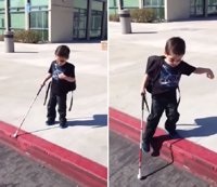 "¡Puedo hacerlo!", las inspiradoras palabras de un niño de 4 años ciego