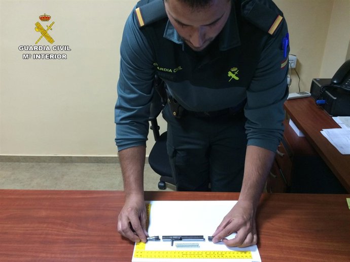 Bolígrafo pistola interceptado por la Guardia Civil