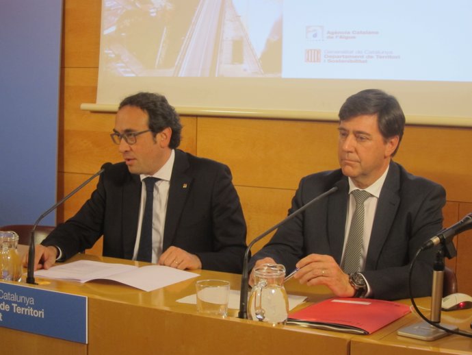 El conseller Josep Rull y Jordi Agustí (ACA)
