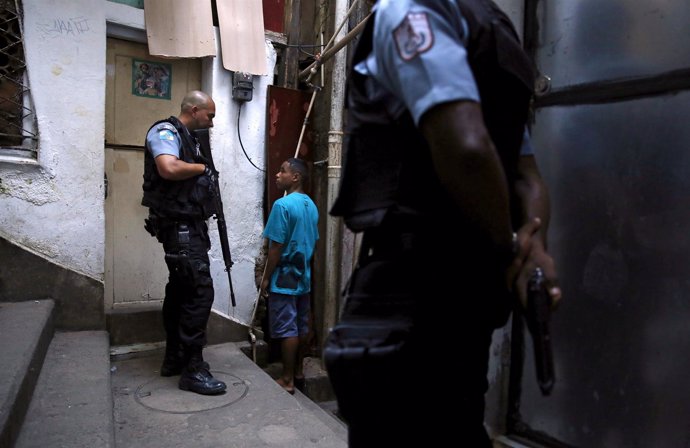 Incursión policial en la favela de Santa Marta, en Río de Janeiro