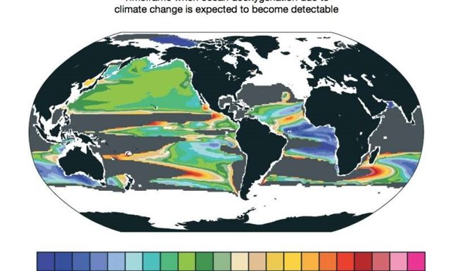 Modelo de pérdida de oxígeno en el océano