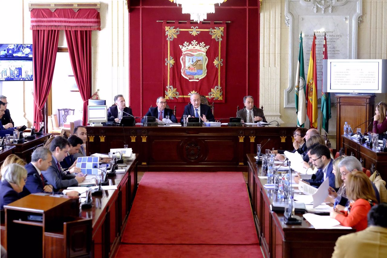 Pleno del Ayuntmaiento de Málaga marzo 2016 De la Torre