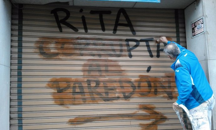 Pintada en el patio anexo a la vivienda de Barberá