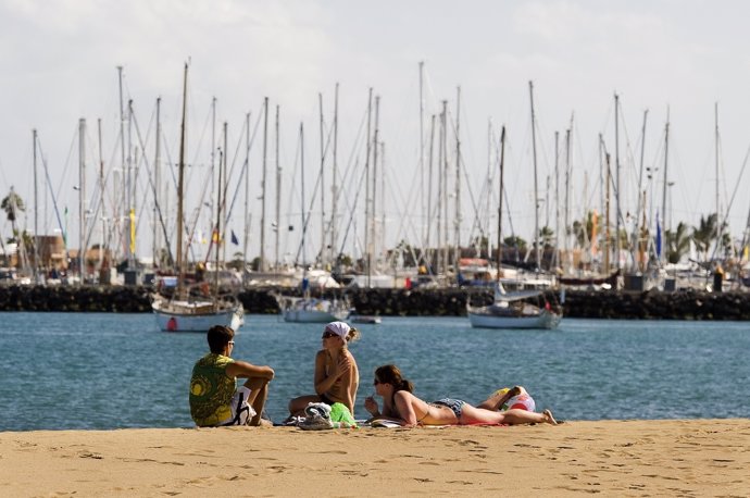 Turistas en Las Palmas de Gran Canaria