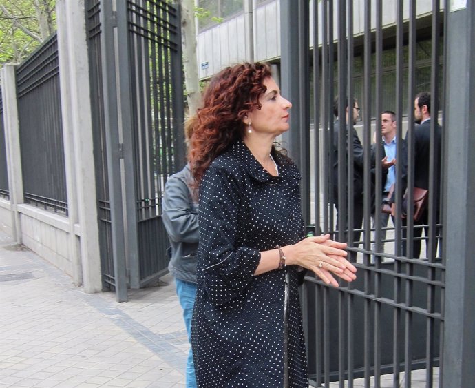 María Jesús Montero, a su llegada al CPFF en Madrid