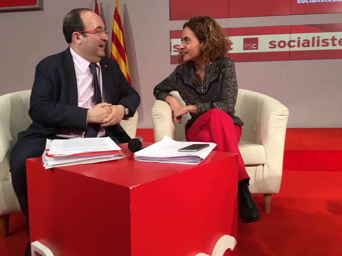 Miquel Iceta (PSC) y Meritxell Batet (PSOE)