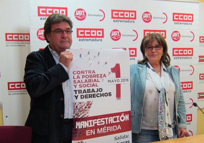 Julián Carretero y Patrocinio Sánchez pesentan los actos del 1º de Mayo