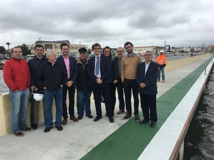 Visita a las obras del puerto de Lo Pagán