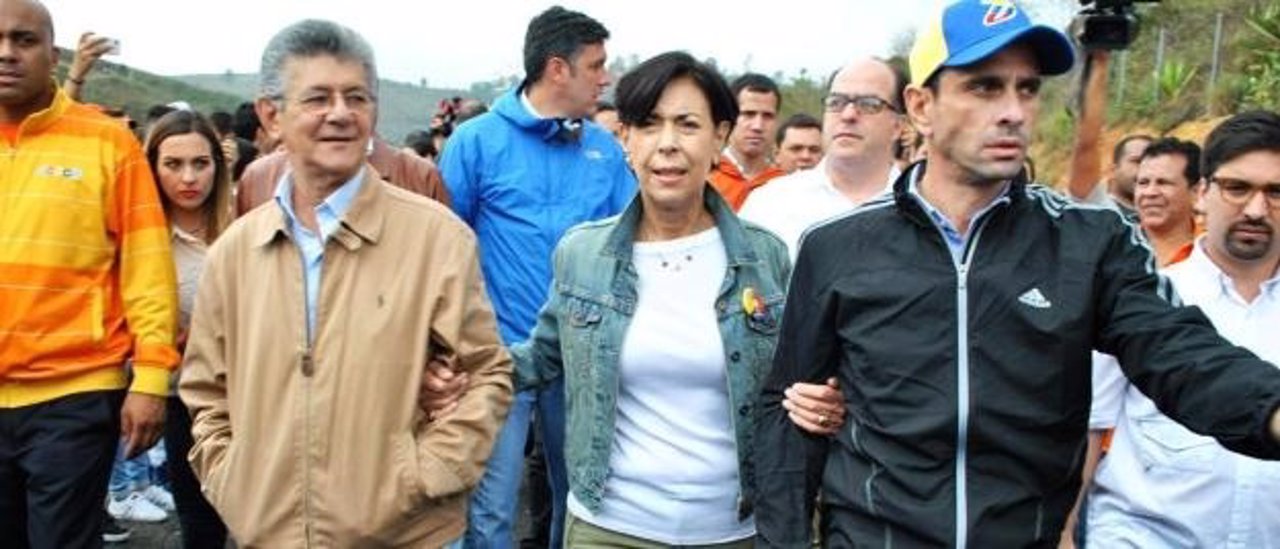 Líderes de la oposición venezolana en Ramo Verde
