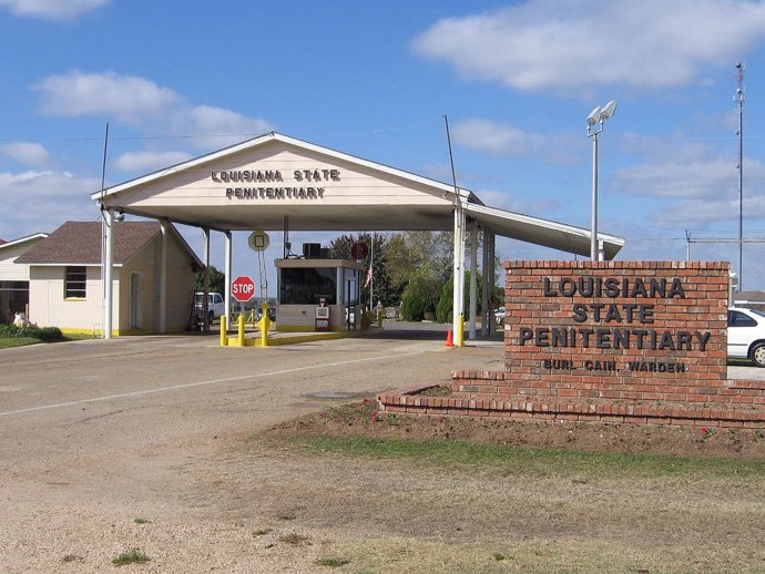 Entrada de la prisión de Angola, en Luisiana