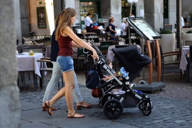 Una madre con su bebé