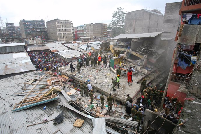 Derrumbe de edificio en Nairobi