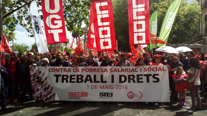 Manifestación en Palma por el Día Internacional del Trabajador