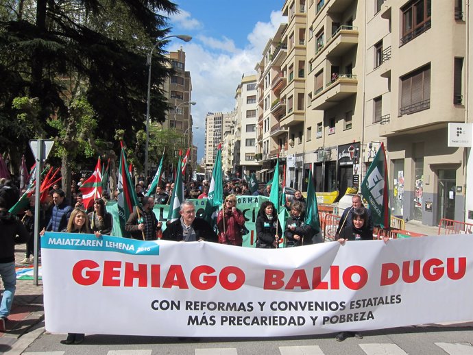 Manifestación de ELA en Pamplona por el 1 de mayo
