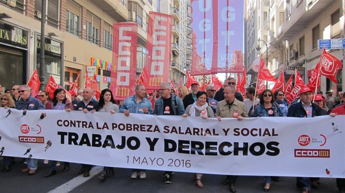 Mnifestación 1 de mayo en Valencia