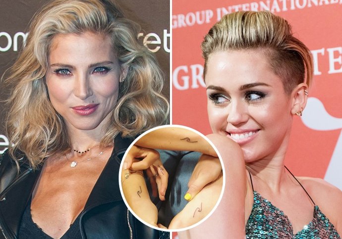 Miley Cyrus y Elsa Pataky, dos 'best friends'... ¡Que se tatúan juntas!
