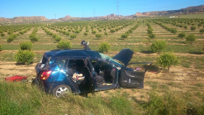 Accidente de tráfico en Caspe.