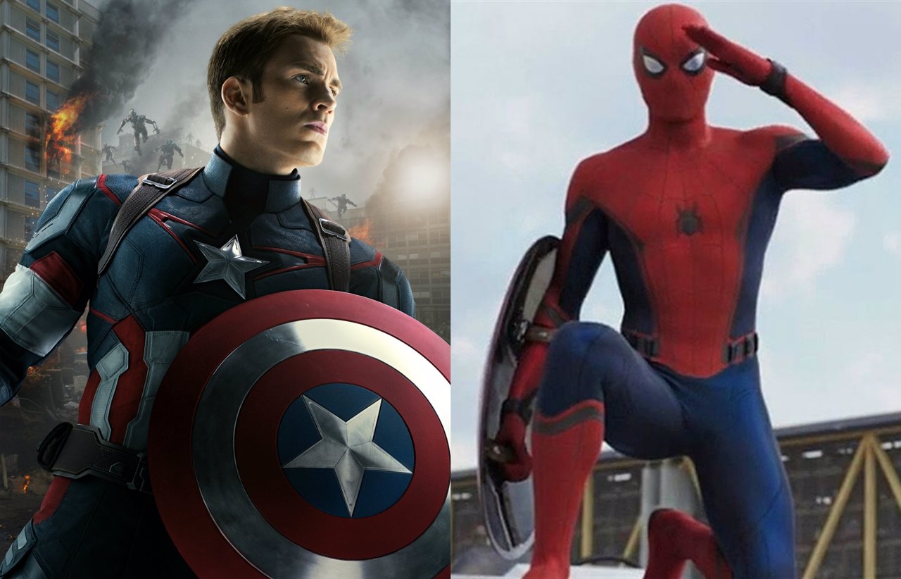 Capitán América y Spiderman