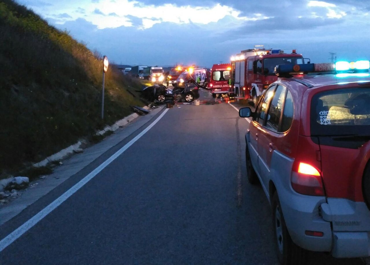 Accidente con un fallecido en Andosilla.