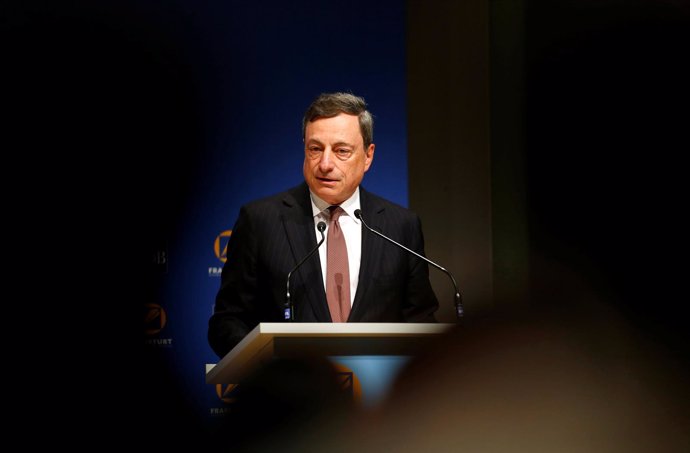 MArio Draghi, presidente del BCE, en Frankfurt