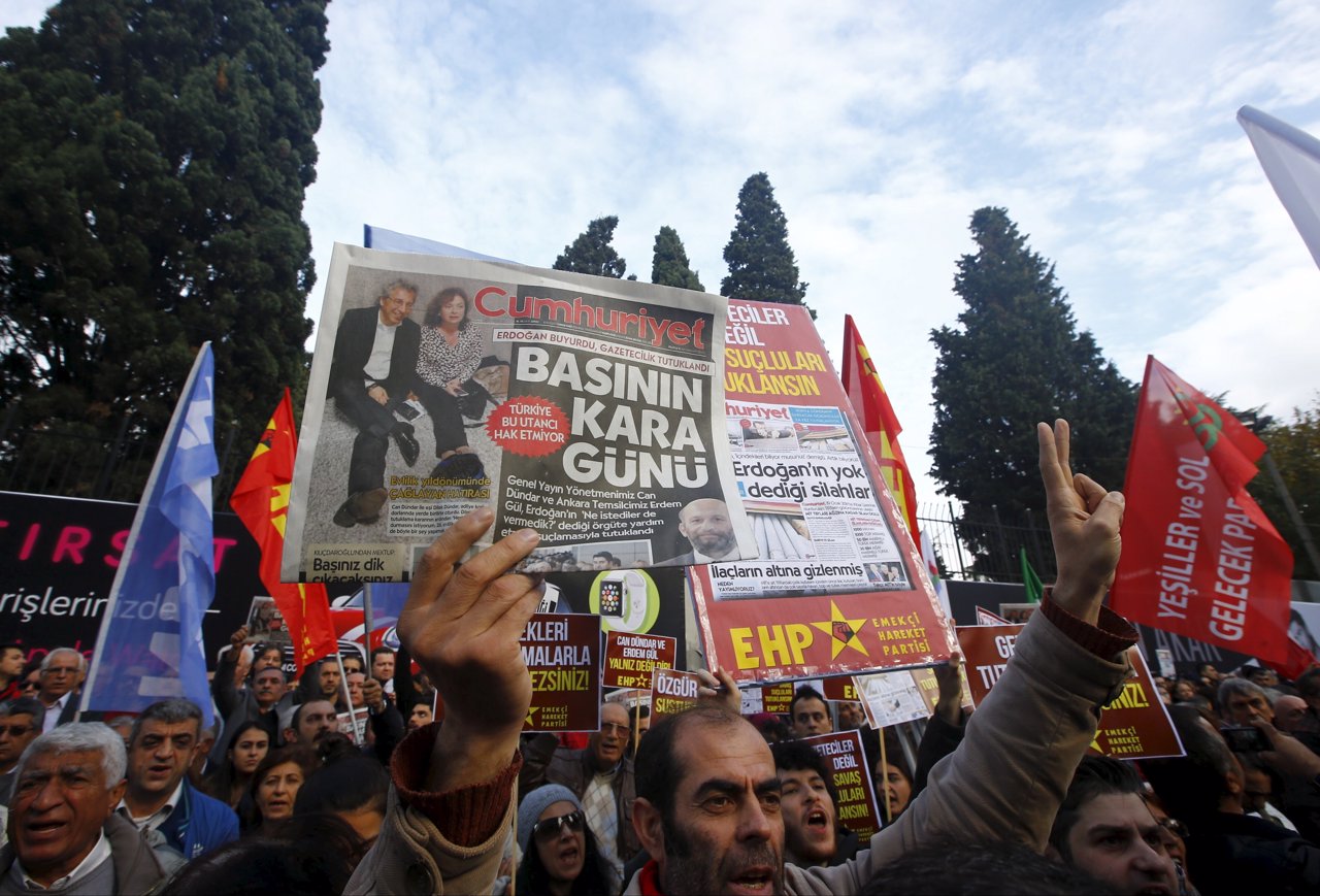 Protesta por la libertad de prensa en Turquía