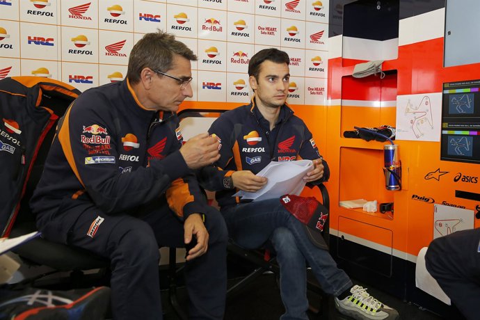Dani Pedrosa durante los entrenamientos del Gran Premio de Jerez