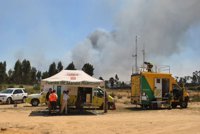Vuelven a sus casas los desalojados por el incendio de Beas, ya estabilizado