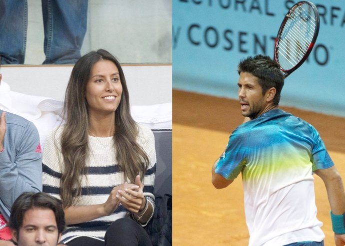 Ana Boyer animando desde las gradas a Fernando Verdasco/ Iván del Monte