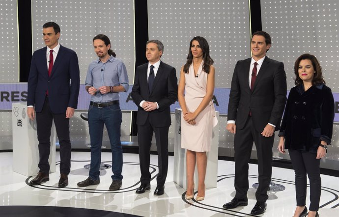 Sánchez, Iglesias, Rivera y Sáenz de Santamaría