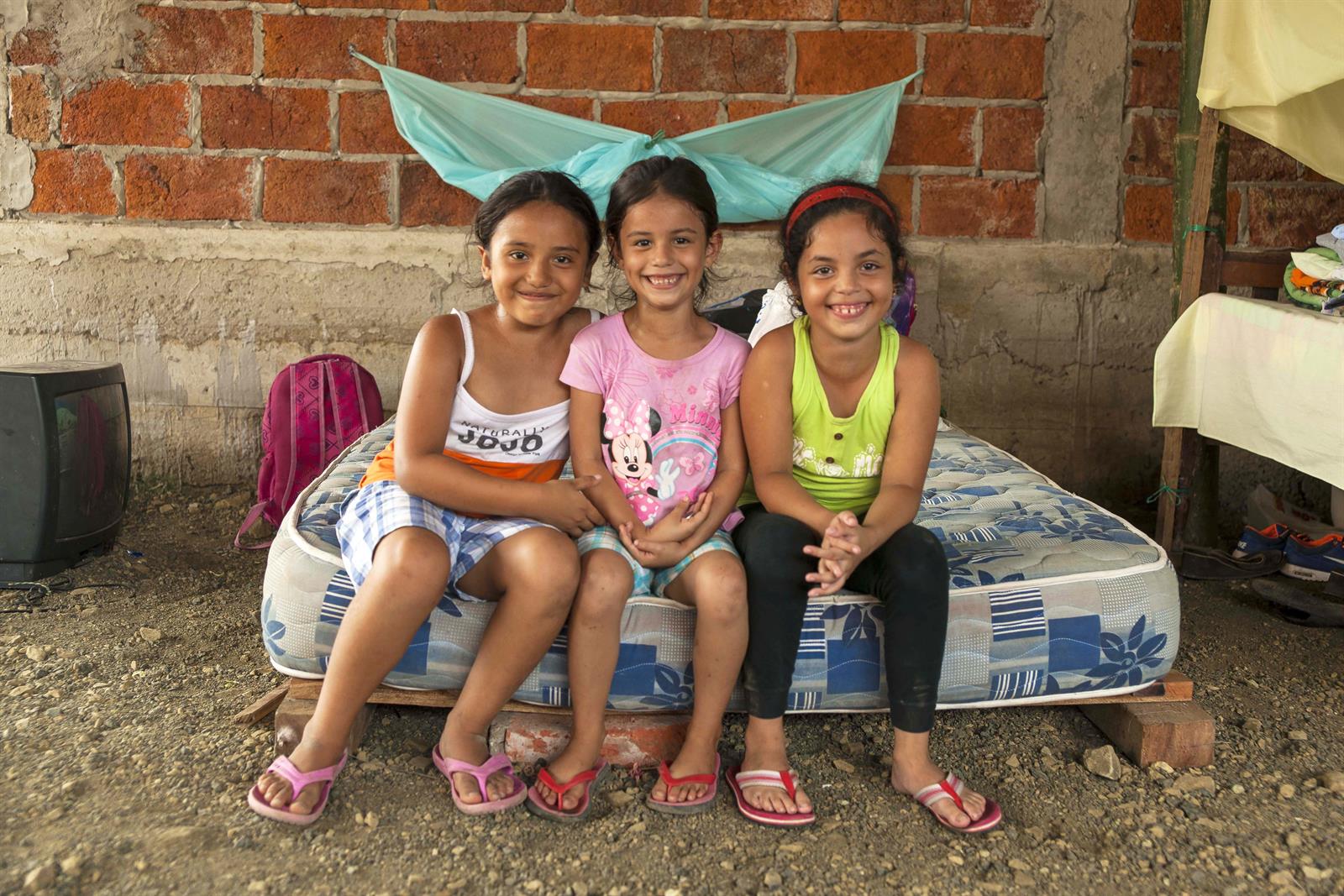 Niños en un albergue de Ecuador