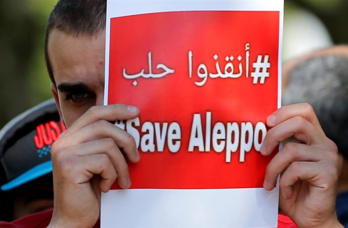 Concentración de apoyo a Alepo en Berlín