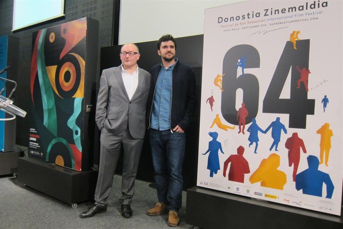 Rebordinos y autor del cartel del 64 Festival de San Sebastián