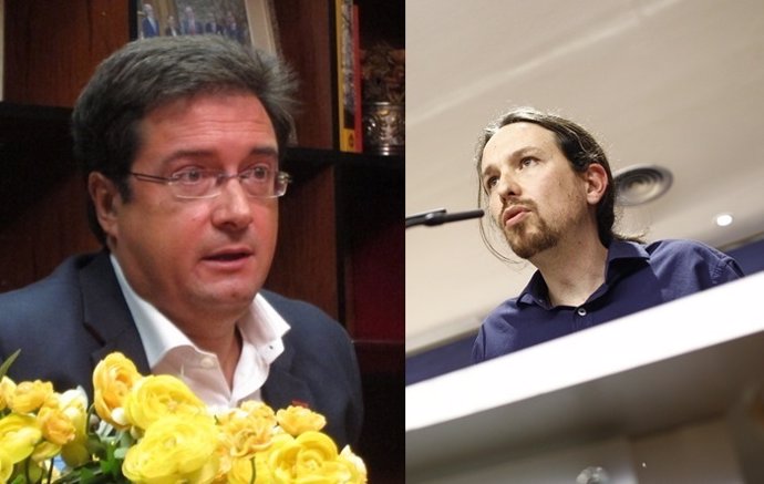 Oscar López y Pablo Iglesias 